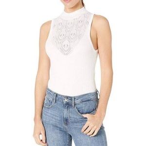 NWT Free People white knit bodysuit